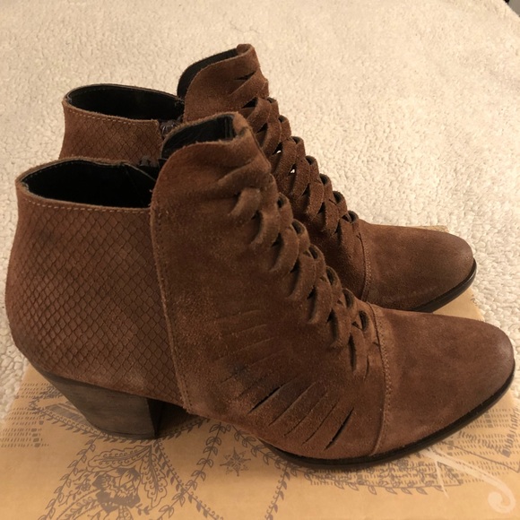 FREE PEOPLE Loveland Ankle Boots BROWN SUEDE - Picture 2 of 8